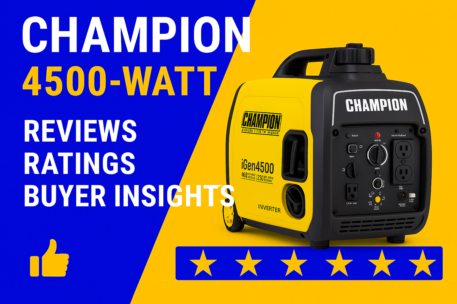 Champion 4500-Watt Inverter Reviews - Ratings - Buyer Insights image