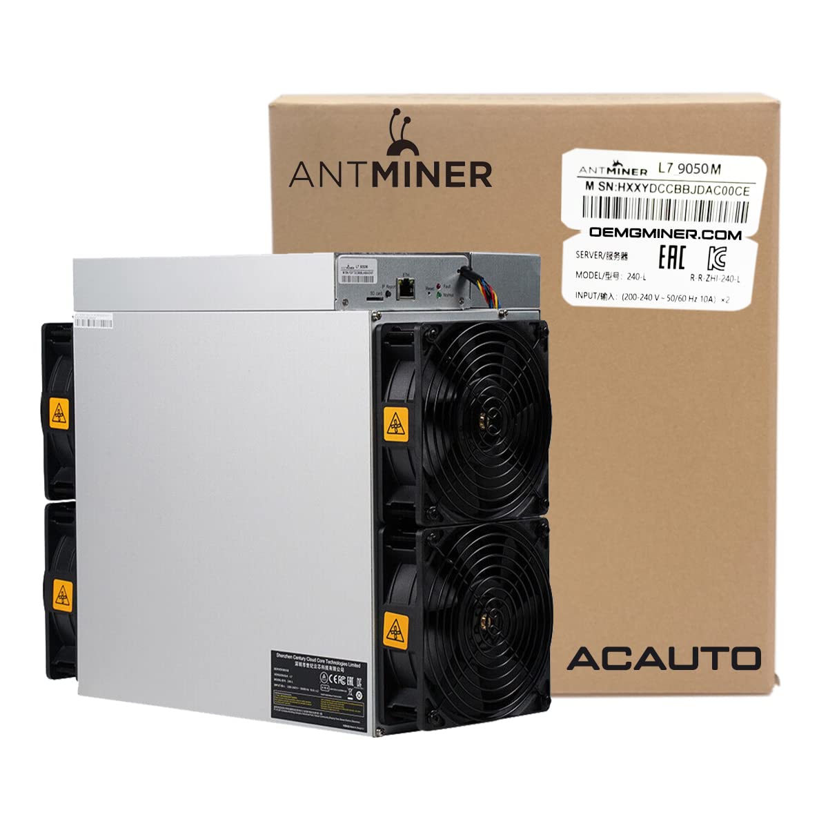 New Antminer L7 9050Mh/s 3260W Mining Scrypt Algorithm Doge Coin & Litecoin LTC Coinr Bulit-in PSU Ready Stock by ACAUTO
