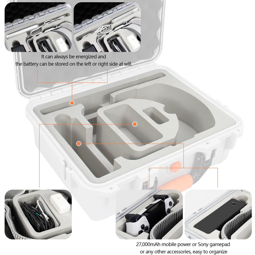 AMAZEAR Hard Case for Apple Vision Pro,Perfect for Storing Vision Pro and Battery at Home or While Traveling, Large Capacity Apple VR Waterproof Hard Case, Premium Apple Vision Pro Accessories - Loot Bandit