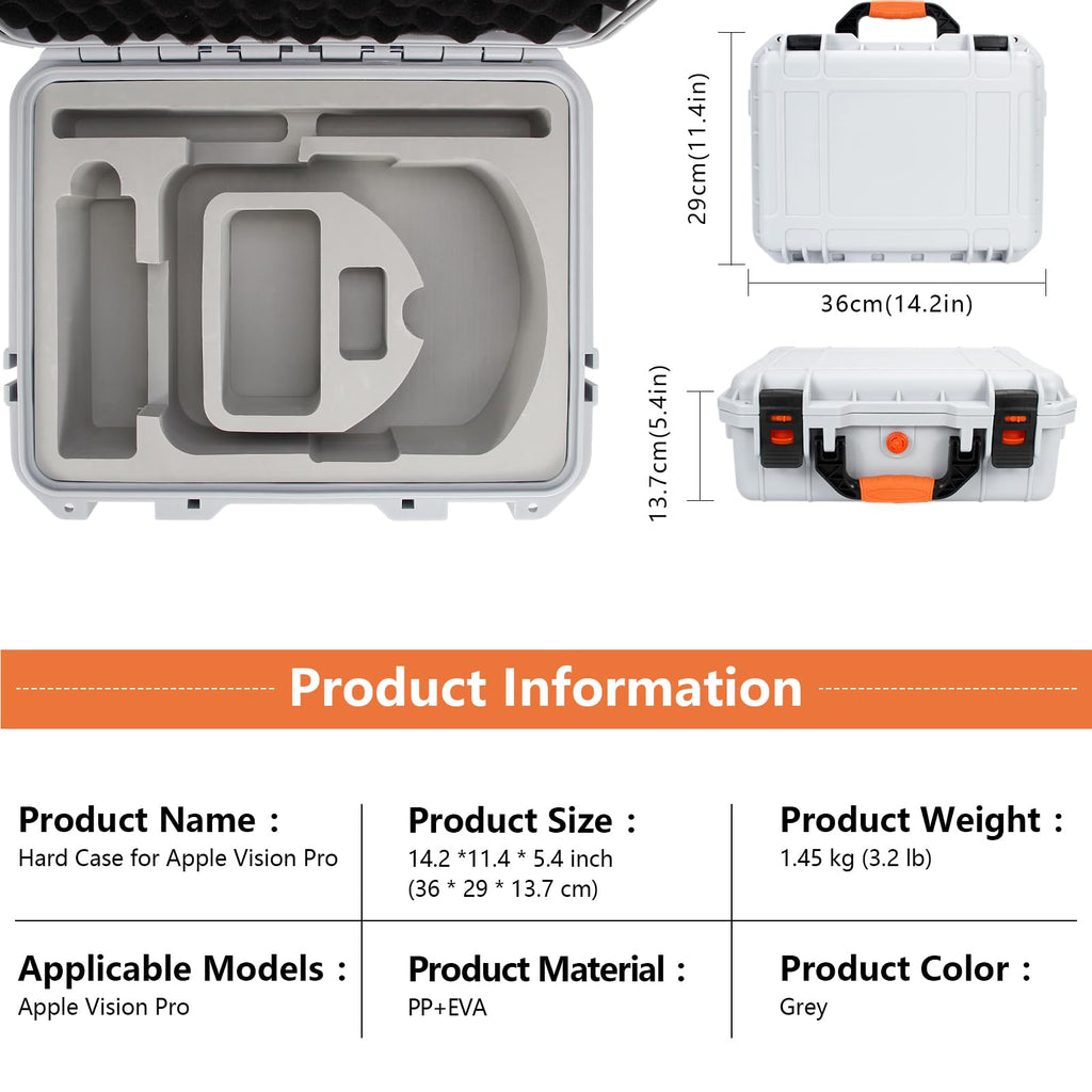 AMAZEAR Hard Case for Apple Vision Pro,Perfect for Storing Vision Pro and Battery at Home or While Traveling, Large Capacity Apple VR Waterproof Hard Case, Premium Apple Vision Pro Accessories - Loot Bandit