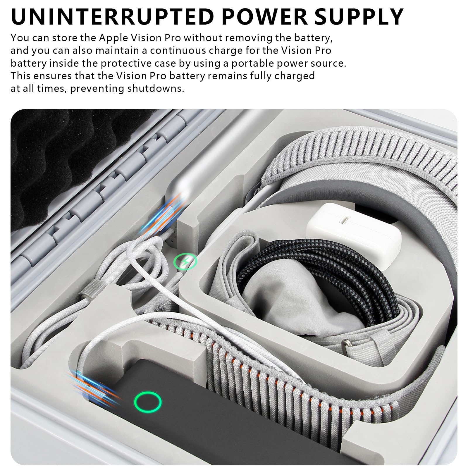 AMAZEAR Hard Case for Apple Vision Pro,Perfect for Storing Vision Pro and Battery at Home or While Traveling, Large Capacity Apple VR Waterproof Hard Case, Premium Apple Vision Pro Accessories - Loot Bandit