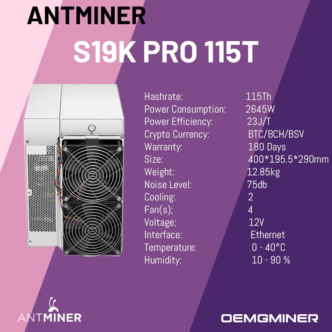 Antminer S19k pro 115T Asic Miner Reviews - Loot Bandit