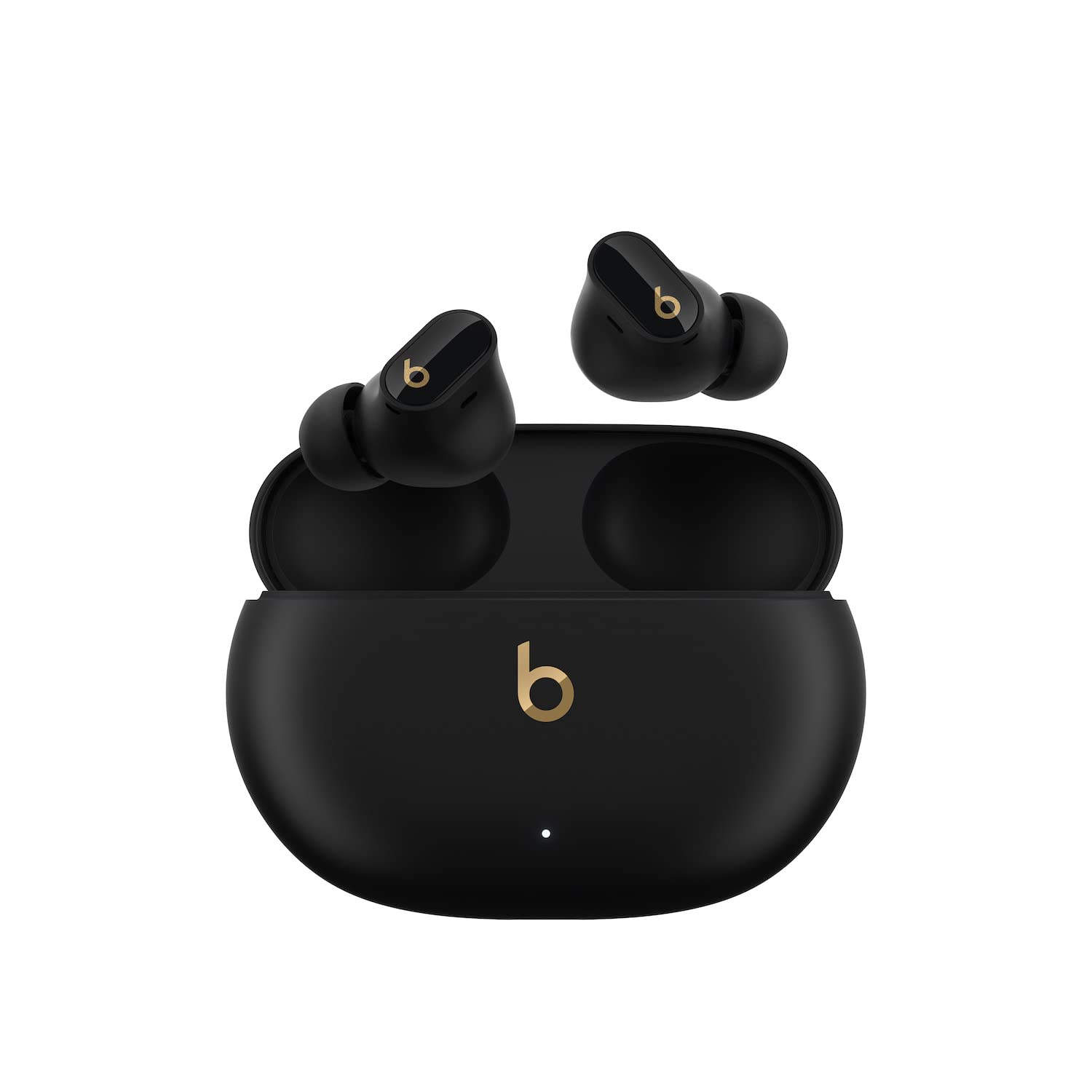 Beats Studio Buds + | True Wireless Noise Cancelling Earbuds, Enhanced Apple & Android Compatibility, Built - in Microphone, Sweat Resistant Bluetooth Headphones, Spatial Audio - Black/Gold - Loot Bandit
