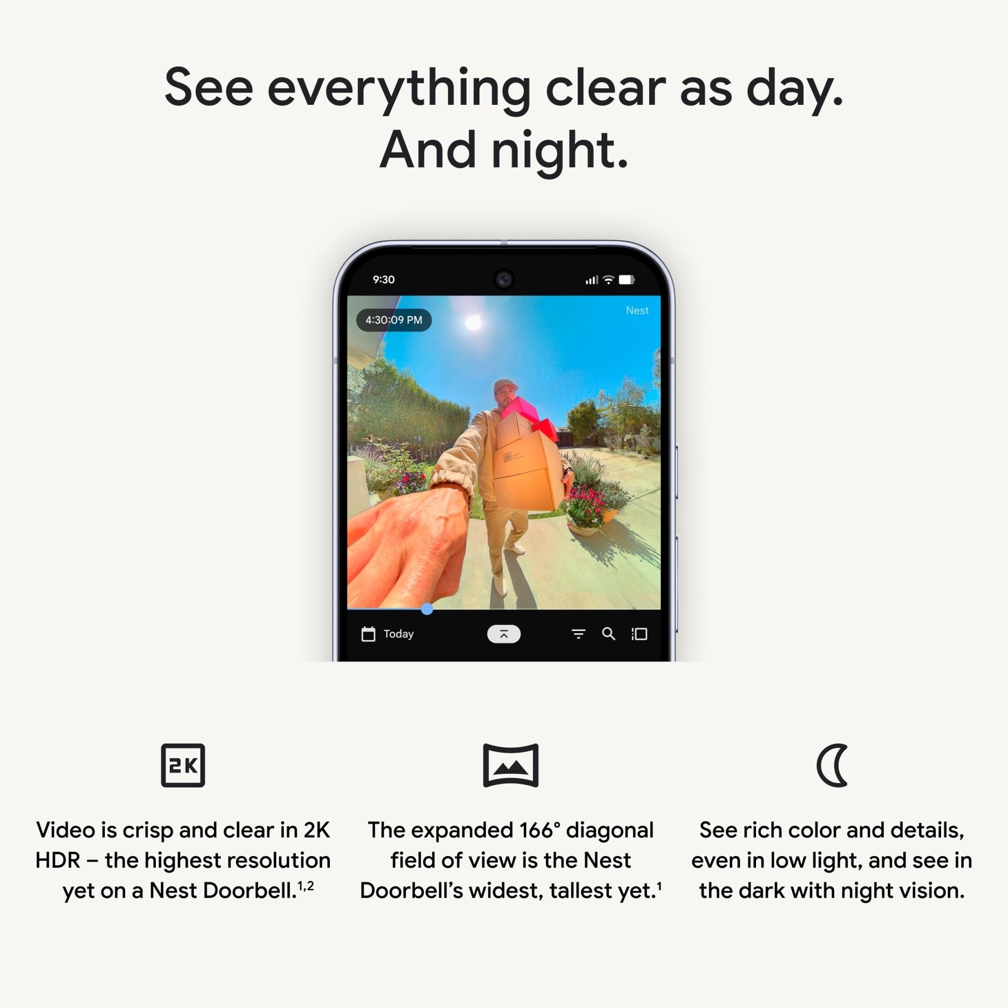 Google Nest Doorbell (Wired, 3rd Gen) - 2K Video and Gemini, Live View, Night Vision, 2 - Way Audio - Works with Google Home - 2025 Model - Hazel - Loot Bandit