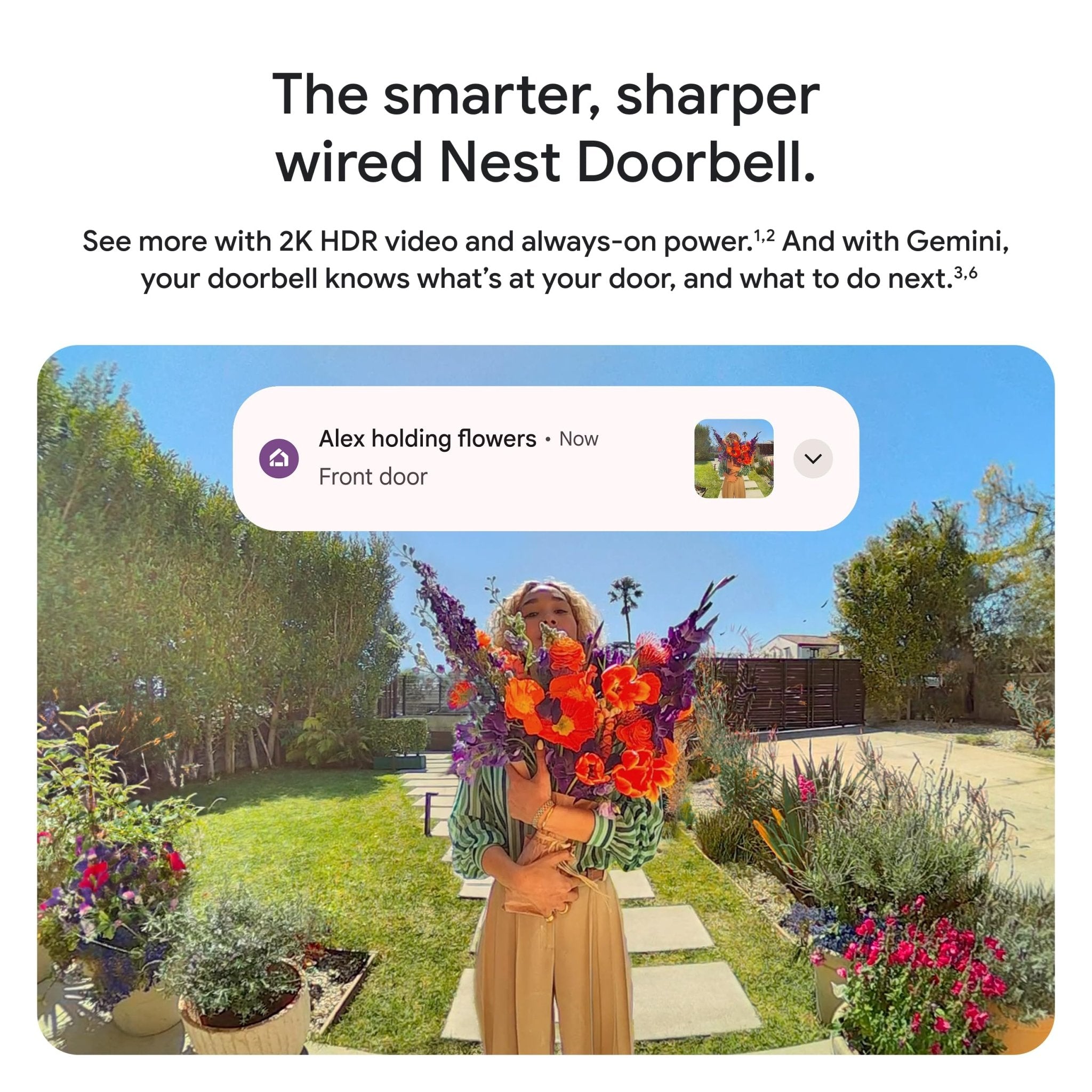 Google Nest Doorbell (Wired, 3rd Gen) - 2K Video and Gemini, Live View, Night Vision, 2 - Way Audio - Works with Google Home - 2025 Model - Hazel - Loot Bandit