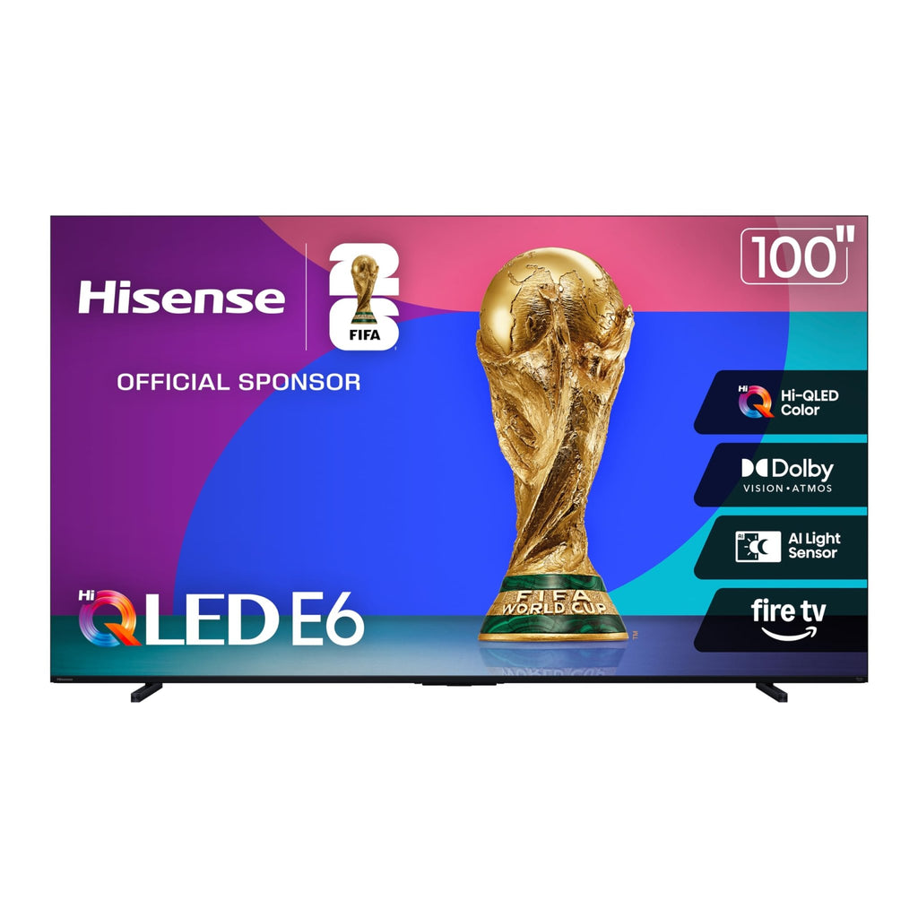 Hisense 100" Class E6 Series QLED 4K UHD Smart Fire TV (100E6QF, 2025 Model) - QLED, Native 144Hz, Dolby Vision IQ · Atmos, Motion Rate 240, HDR 10+, Game Mode Pro, Voice Remote with Alexa - Loot Bandit