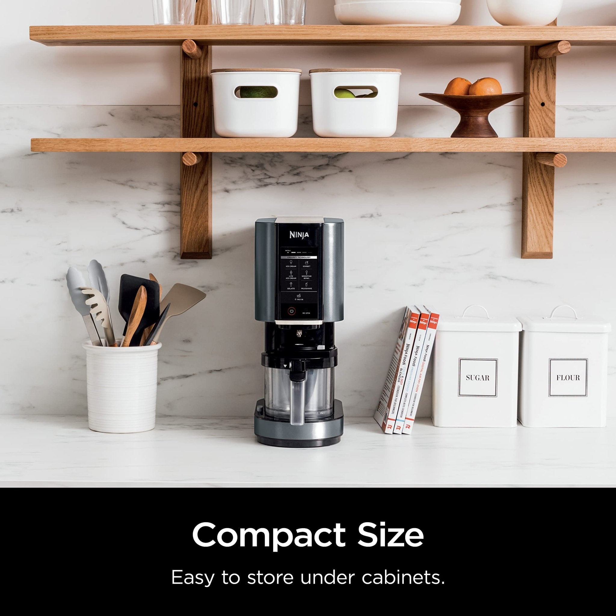 Ninja CREAMi, Ice Cream Maker, Ice Cream, Gelato, Sorbet,Milkshakes, Mix - ins, Smoothie Bowls & More, 7 - in - 1, Ice Cream Pints, Pint lid, Healthy Ice Cream, Compact, Perfect for Kids, Black, NC299AMZ - Loot Bandit