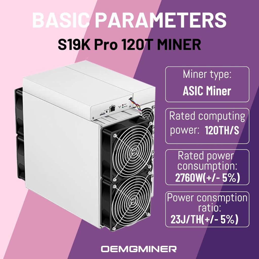 OEMGMINER Antminer S19k Pro 120T 2760W ASIC Bitcoin Miner - Reviews - Loot Bandit
