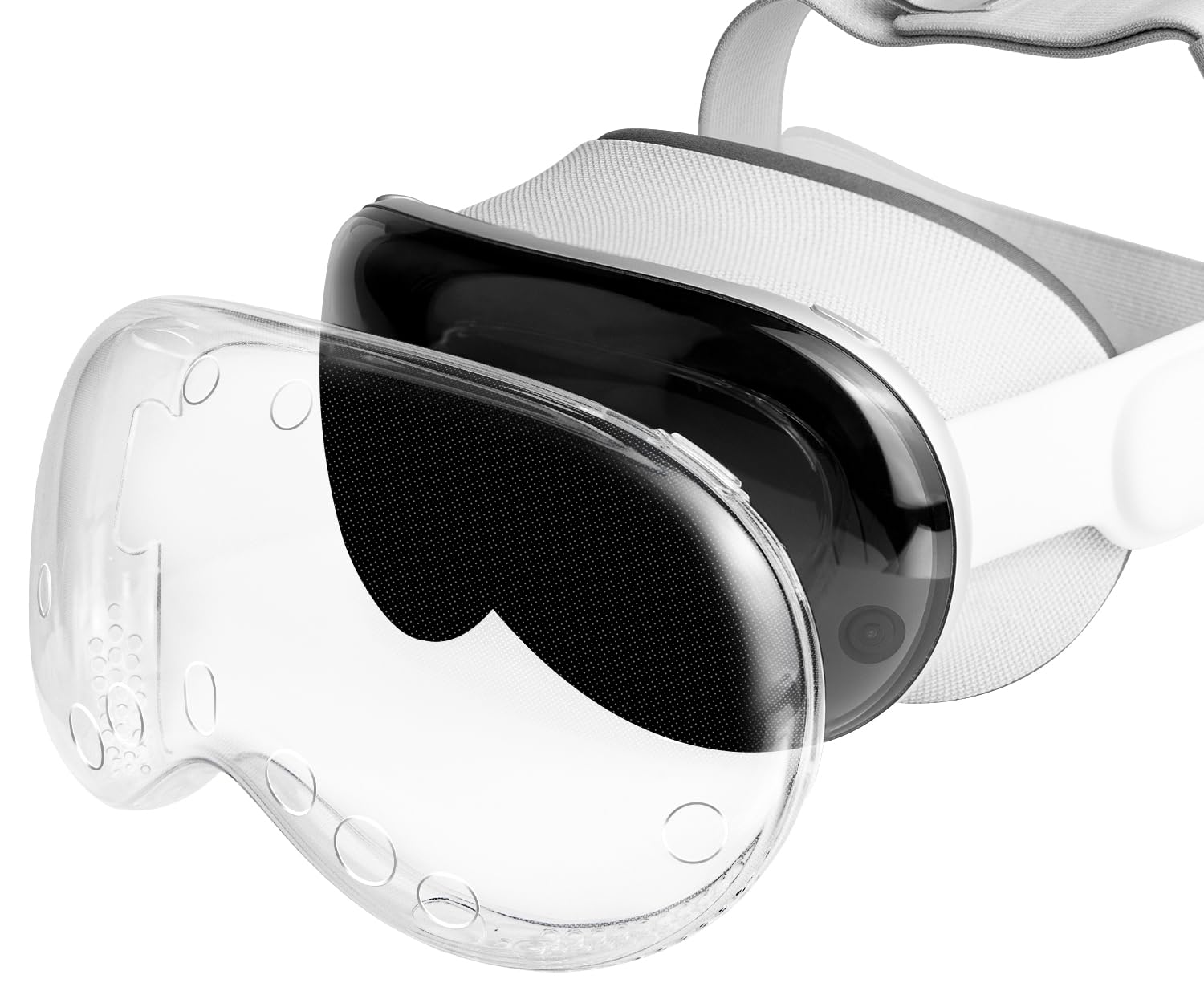 SOULWIT TPU Protective Case Cover for Apple Vision Pro VR Headset, Durable & Slim Fit Screen Protector Accessory, Without Affecting Tracking Scans - Non - Holed - Loot Bandit