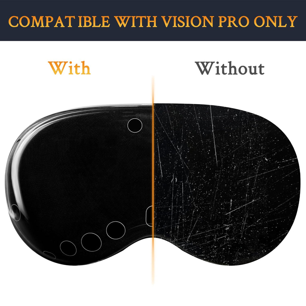 SOULWIT TPU Protective Case Cover for Apple Vision Pro VR Headset, Durable & Slim Fit Screen Protector Accessory, Without Affecting Tracking Scans - Non - Holed - Loot Bandit
