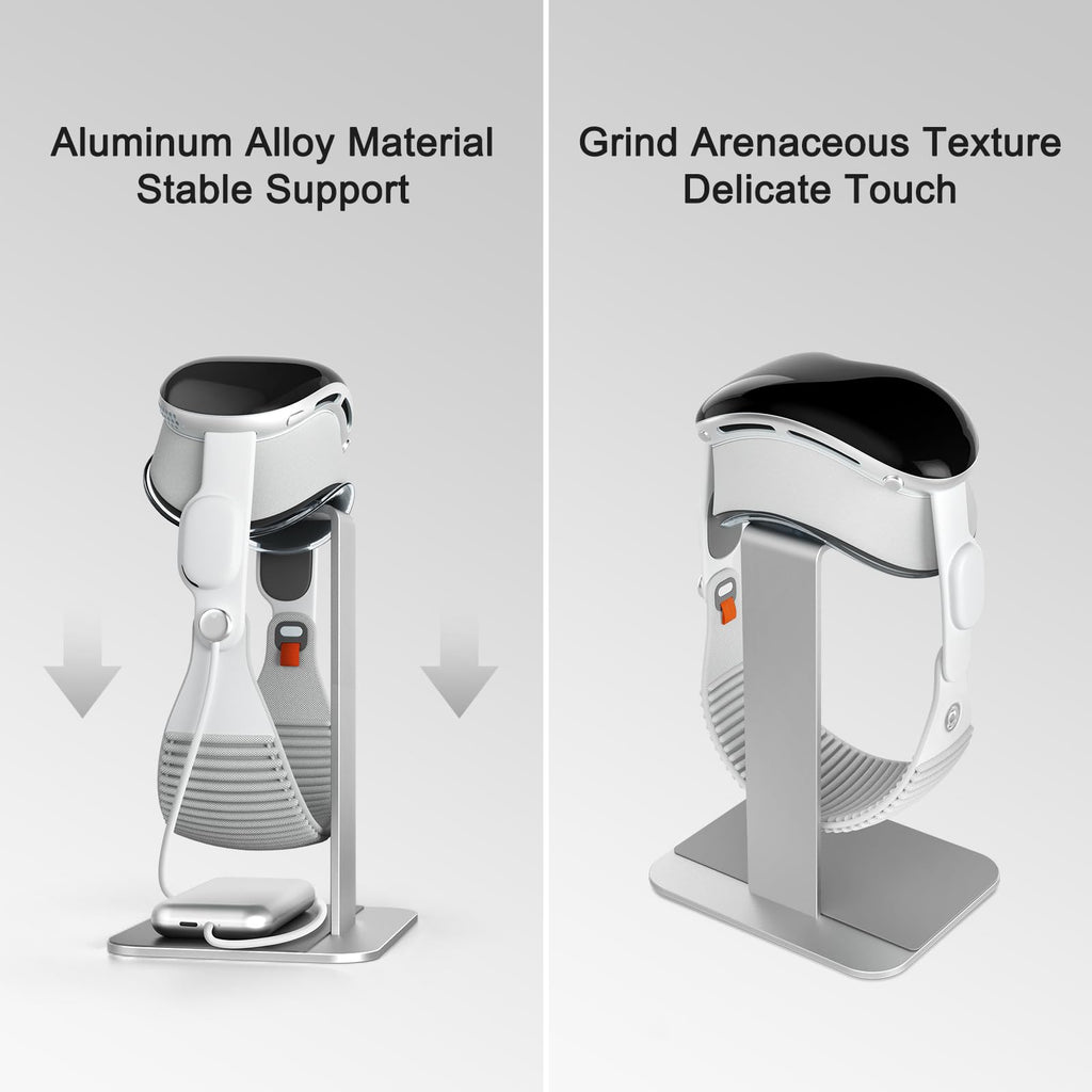 UPERGO Dock Stand for Apple Vision Pro, VR Headset Display Stand with Battery Holder - Loot Bandit