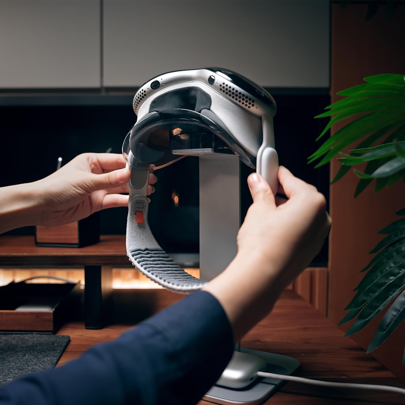 UPERGO Dock Stand for Apple Vision Pro, VR Headset Display Stand with Battery Holder - Loot Bandit