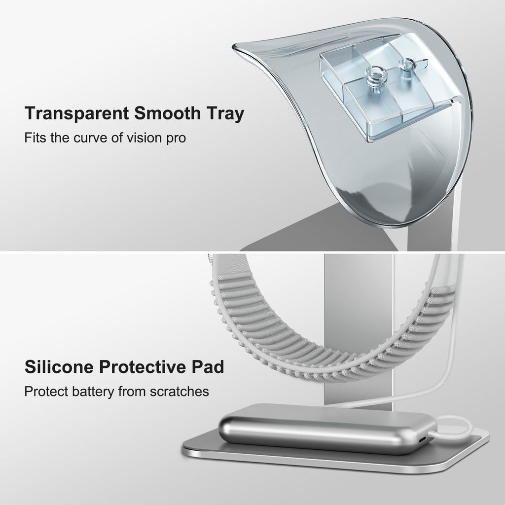 UPERGO Dock Stand for Apple Vision Pro, VR Headset Display Stand with Battery Holder - Loot Bandit